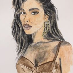 Madison Beer Watercolour Portrait